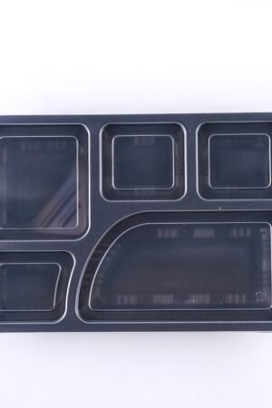 BOITE RECTANGULAIRE NOIRE 5 COMPARTIMENTS A/C WUGE X 3PQTS DE 50PCS