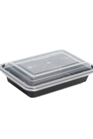 BOITE RECTANGULAIRE NOIRE 24OZ MF24 3PQTS X 50PCS