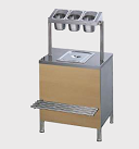 DISTRIBUTEUR DE COUVERTS PAIN ET PLATEAU AVEC HABILLAGE STRATIFIE MODEL BODRUM 7912.07070.51 X 1PC