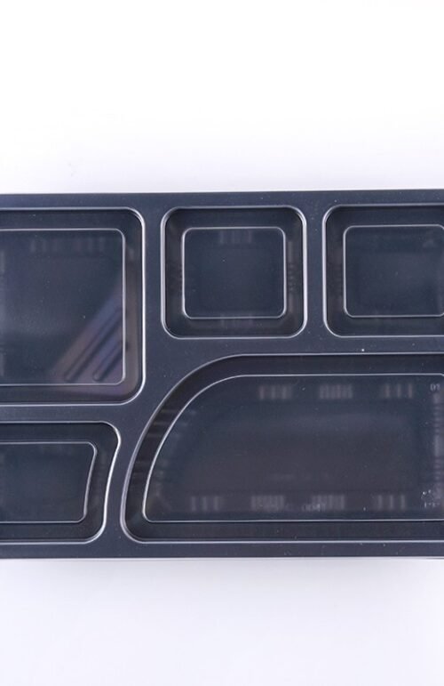 BOITE RECTANGULAIRE NOIRE 5 COMPARTIMENTS A/C WUGE X 3PQTS DE 50PCS