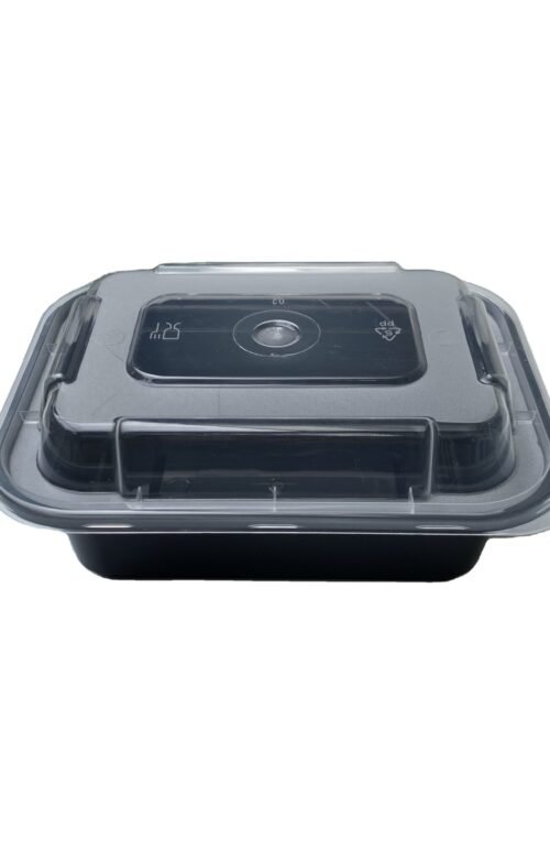 BOITE RECTANGULAIRE NOIRE 12OZ MF12 3PQTS X 50PCS