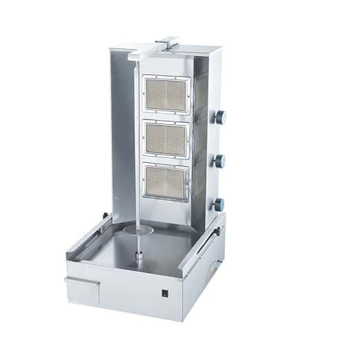 APPAREIL CHAWARMA 3 FEUX AVEC TOURNE BROCHE